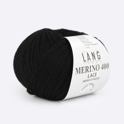 Пряжа Lang Yarns Merino 400 Lace (796.0004, Черный)