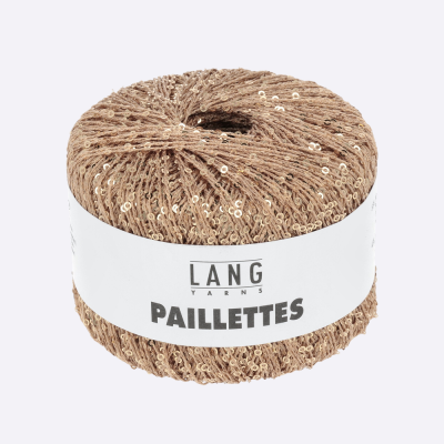 Пряжа Lang Paillettes (39.0028, Горчица с золотом)