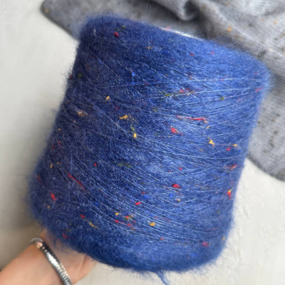 Бобина Silkid Tweed (62% кидмохер, 8% тенсел, 30% шелк), 850 м. (731, Электрик)