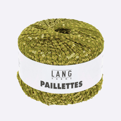 Пряжа Lang Paillettes (39.0097, Олива на золоте)