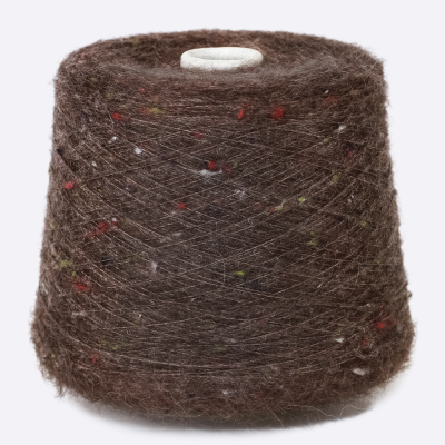 Бобина Silkid Tweed (62% кидмохер, 8% тенсел, 30% шелк), 850 м. (220, Дубайский шоколад)