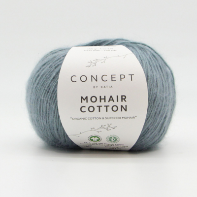 Пряжа Katia Mohair Cotton (1246.85, Пыльный ментол)
