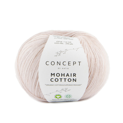 Пряжа Katia Mohair Cotton (1246.87, Зимний румянец)