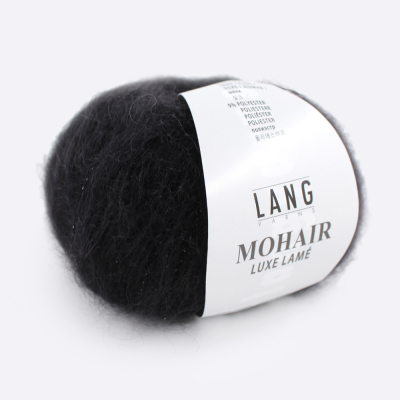 Пряжа Lang Mohair Luxe Lame (797.0004, Черная звезда)