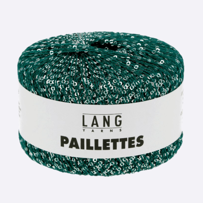 Пряжа Lang Paillettes (39.0018, Малахит на серебре)