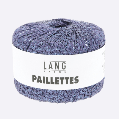 Пряжа Lang Paillettes (39.0146, Джинсовый рейв)