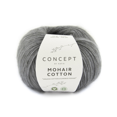 Пряжа Katia Mohair Cotton (1246.71, Дымчатый серый)