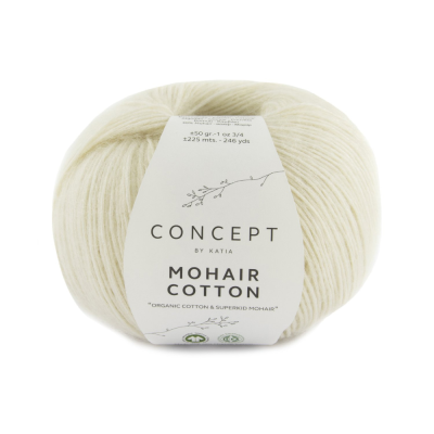 Пряжа Katia Mohair Cotton (1246.70, Молочный)