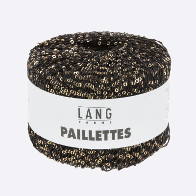 Пряжа Lang Paillettes (39.0070, Маренго в золоте)