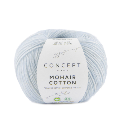 Пряжа Katia Mohair Cotton (1246.86, Голубой лед)