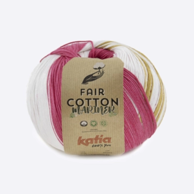 Пряжа Katia Fair Cotton Mariner (1018.206, Коралловый пломбир)