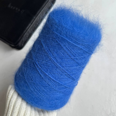 Бобина ангора 90 BELANGOR FRANCE (90% ангора, 10% ПА), 650 м. (Королевский синий, Strong Blue)