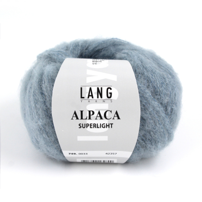 Пряжа Lang Yarns Alpaca Superlight (0033, Пыльное небо)