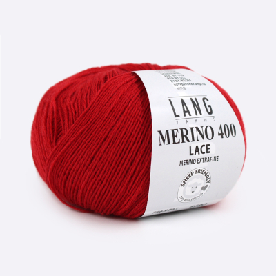 Пряжа Lang Yarns Merino 400 Lace (796.0061, Красный)