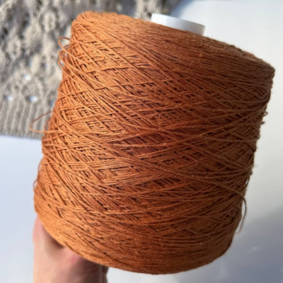 Бобина Servisi Seta ШЕЛКОВАЯ КОНОПЛЯ (100% конопля) (Терракот, 400 м., Terra Cotta)