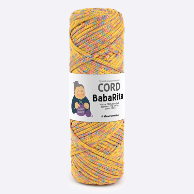 Пряжа полиэфирный шнур BabaRita Tweed  (Баба Рита твид) (Шафрановый пирог)