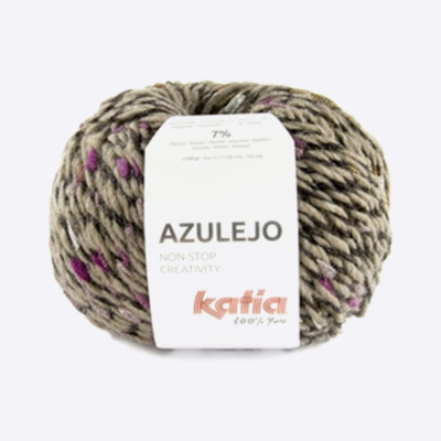 Пряжа Katia Azulejo (1209.403, Верблюд с фуксией)