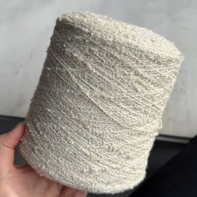 Бобина букле Wool Flam (93% меринос, 7% Па), 300 м. (1018, Сливки)