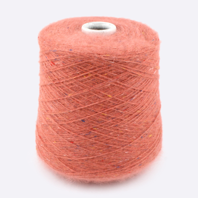Бобина ангора, Angora Spiky Tweed, (80% ангора, 20% ПА) 100 гр, 450 м. (1644, Коралловый румянец)