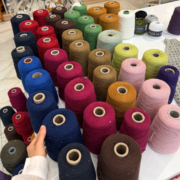 Бобина Cotton Paillettes Mix