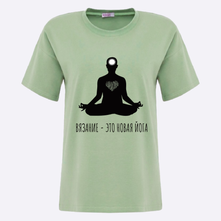 Мерч Футболка "Вязание - новая йога" (XL-XXL)