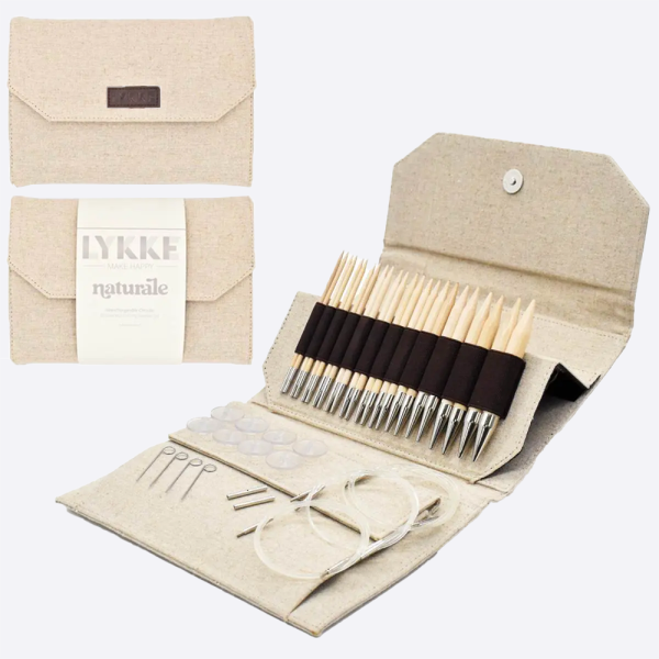 Набор спиц 12 см 12 пар LYKKE Natural Beige Jute
