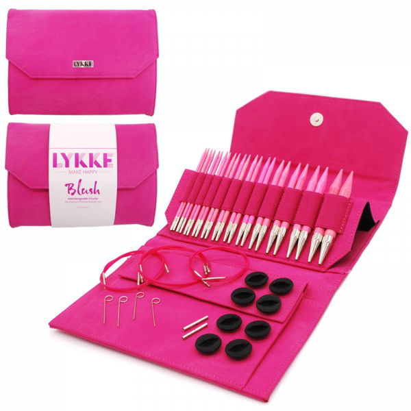 Набор съемных спиц 12 см 12 пар LYKKE Blush Fuchsia Denim