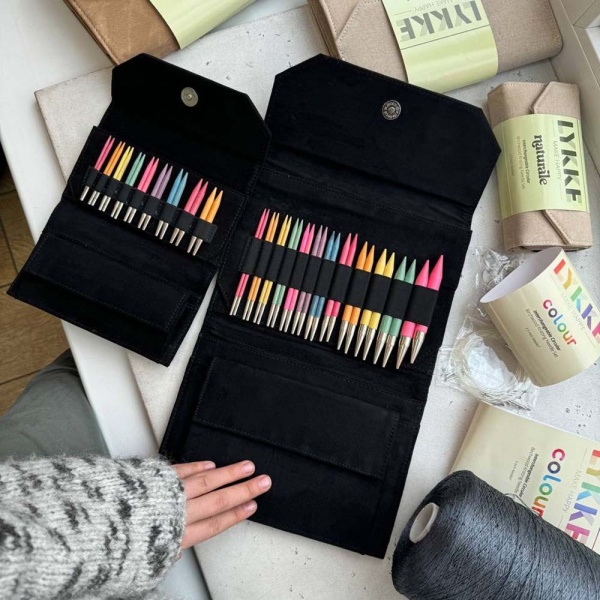 Набор спиц 7 см 9 пар LYKKE COLOUR Black