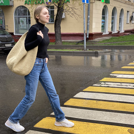 Ручка для сумки-мешок из натуральной кожи