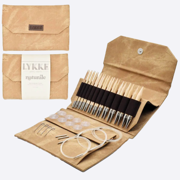 Набор спиц 12 см 12 пар LYKKE Natural Tan Denim