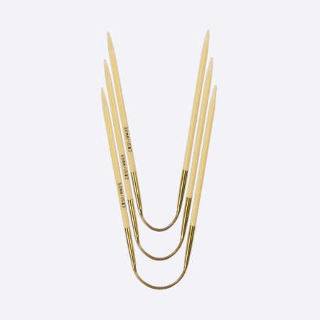 Спицы чулочные гибкие бамбуковые 24 см Addi CraSy Trio Bamboo Short, 560-2 (560-2/5-24, 5 мм)