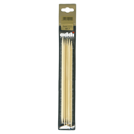 Спицы чулочные бамбуковые Addi Nature Bamboo, 501-7 (501-7/5-020, 5 мм, 20 см)