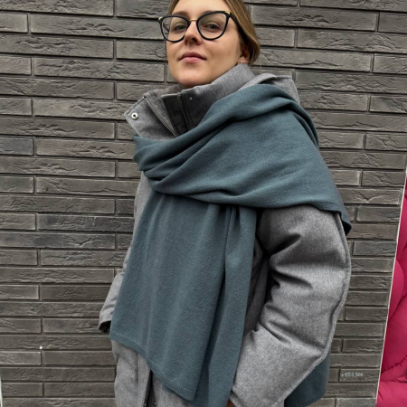Кашемировый палантин WoolDom, Сизый голубь