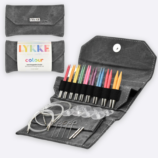 Набор спиц 7 см 9 пар LYKKE COLOUR Grey