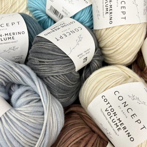 Пряжа Katia Cotton-Merino Volume