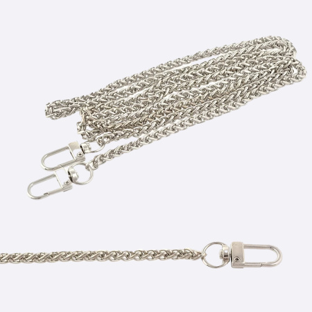 Цепь с карабинами Цаца-ра, 120 см (TBY.107933, Серебро)