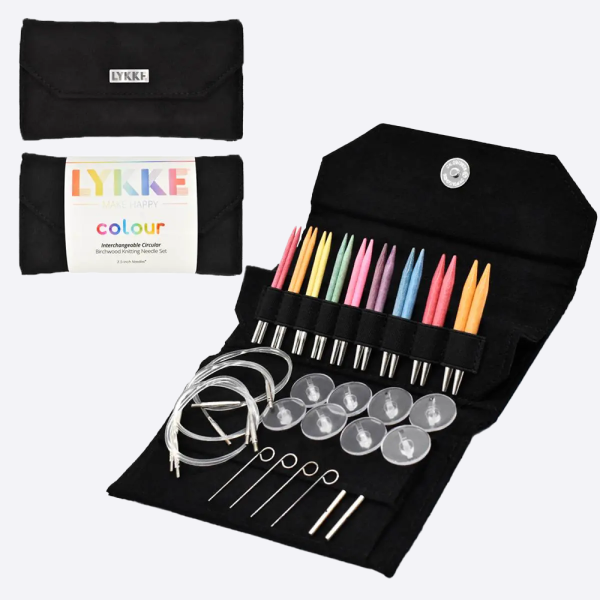 Набор спиц 7 см 9 пар LYKKE COLOUR Black