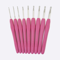 Набор крючков с пластиковой ручкой Hemline 9 шт (+T15250600/SG/PINK, Розовый)