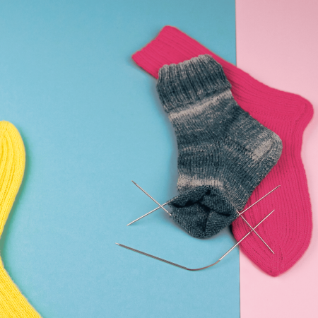 Спицы чулочные гибкие 21 см Addi CraSy Trio Short ,160-2