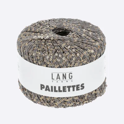 Пряжа Lang Paillettes (39.0003, Капучино с золотом)
