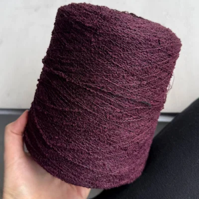 Бобина букле Wool Flam (93% меринос, 7% Па), 300 м. (6743, Баклажан)